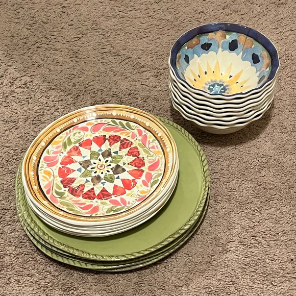 Pottery Barn Dining Pottery Barn Melamine Dinnerware Set Of 6